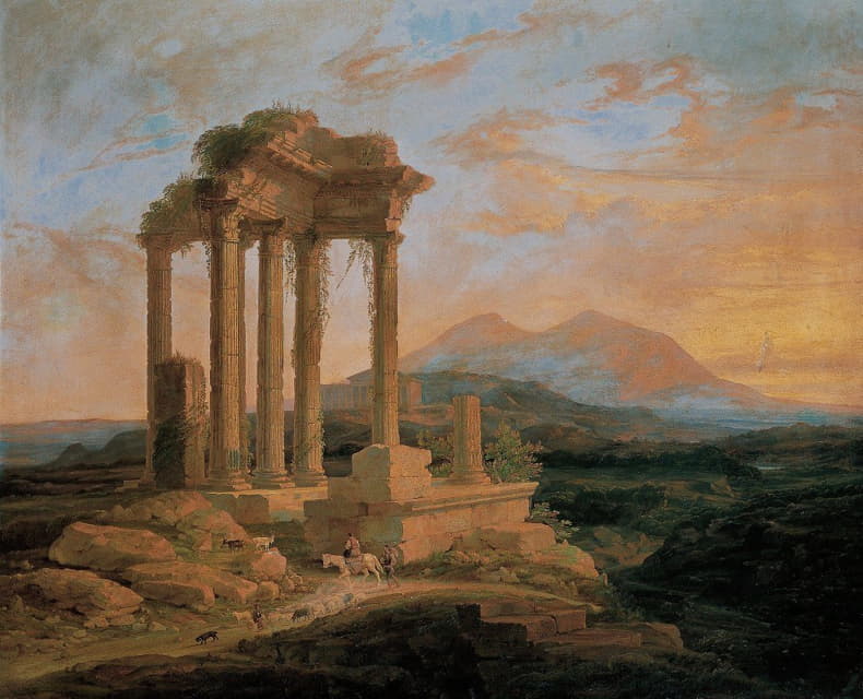 Lluís Rigalt - Landscape with Ruins