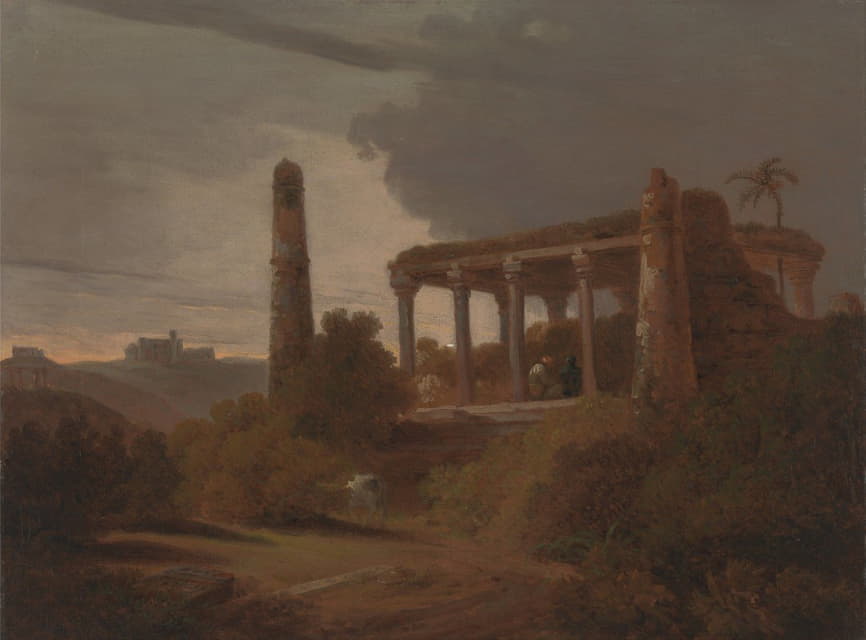 Thomas Daniell - Indian Landscape with Temple Ruins
