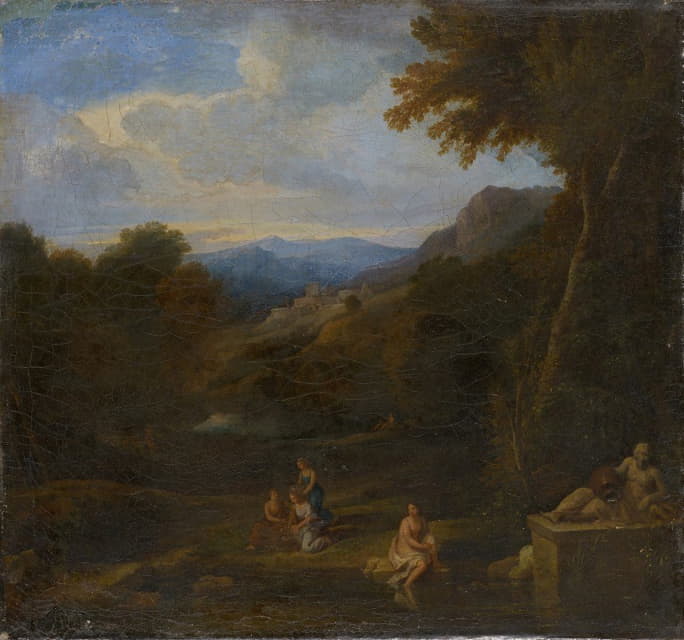 Anonymous - Landscape with River God and Women