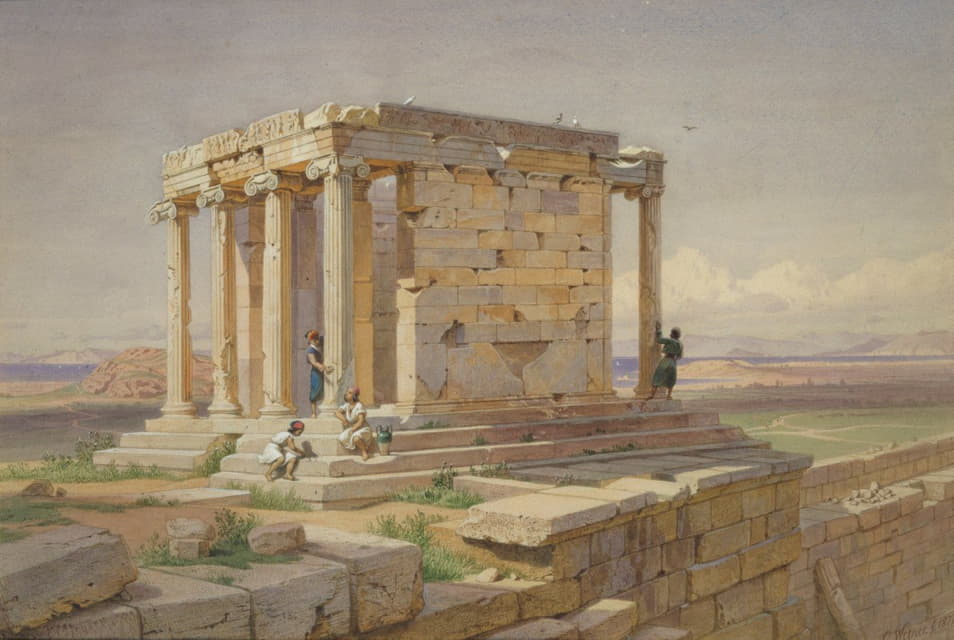 Werner Carl-Friedrich - The Temple of Athena Nike. View from the North-East