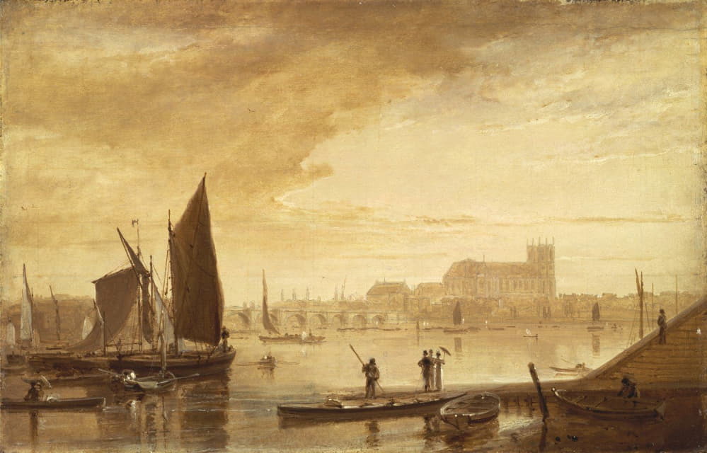 William Daniell - Westminster Bridge and Abbey