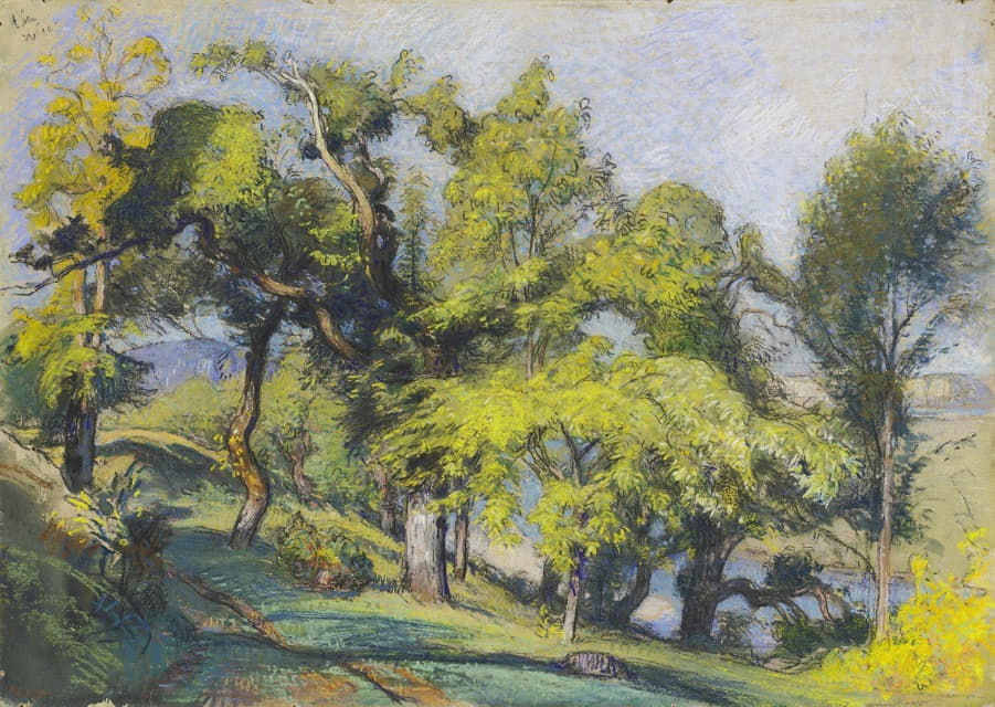Auguste Louis Lepère - Chestnut Trees above a River