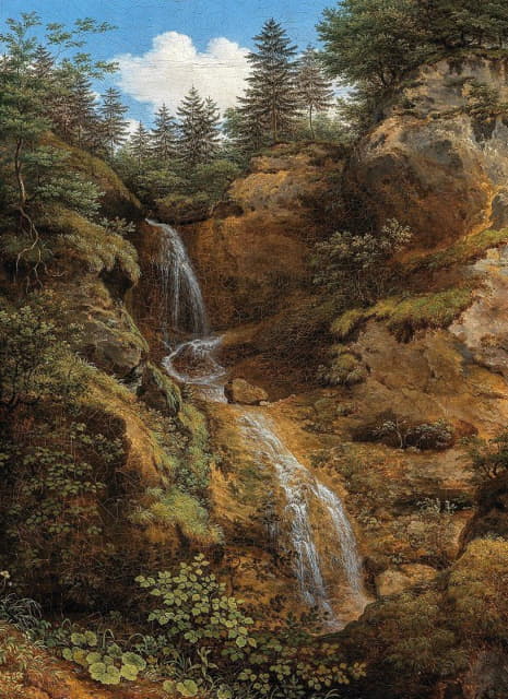 Eduard von Moro - A Mountain Stream