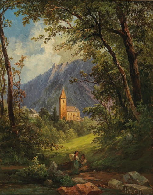 Georg Geyer - A Small Church in the Mountains