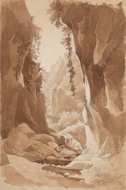 悬崖峭壁悬在索伦托附近的河谷上（雷克托）