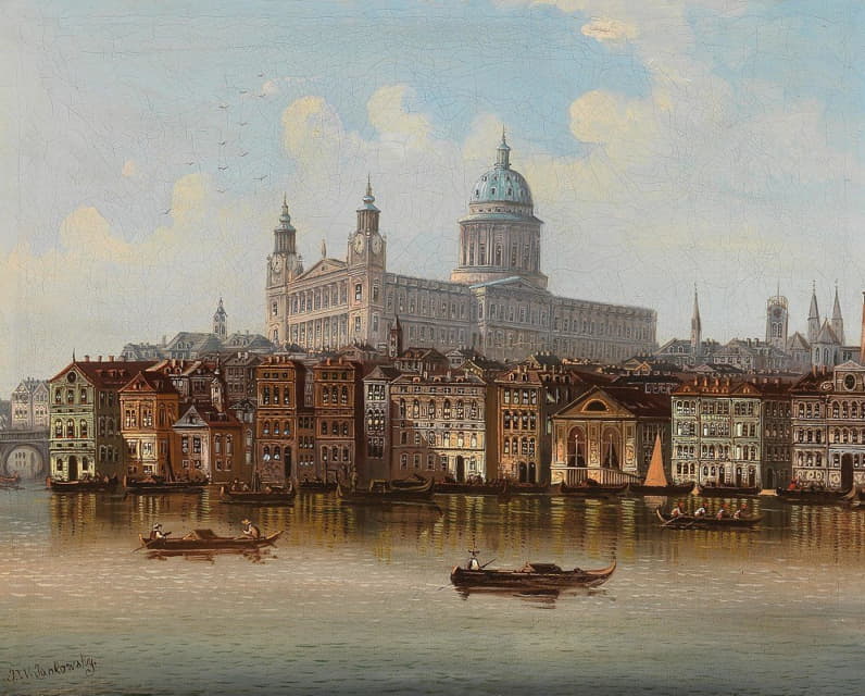Johann Wilhelm Jankowsky - Capriccio, a view of St. Paul’s Cathedral, London