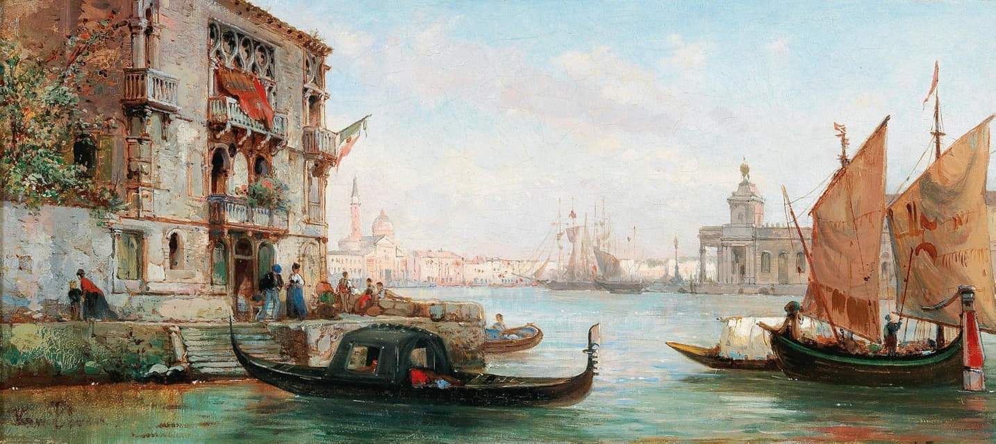 Pierre Tetar van Elven - Venice, a View of the Liberia from the Grand Canal