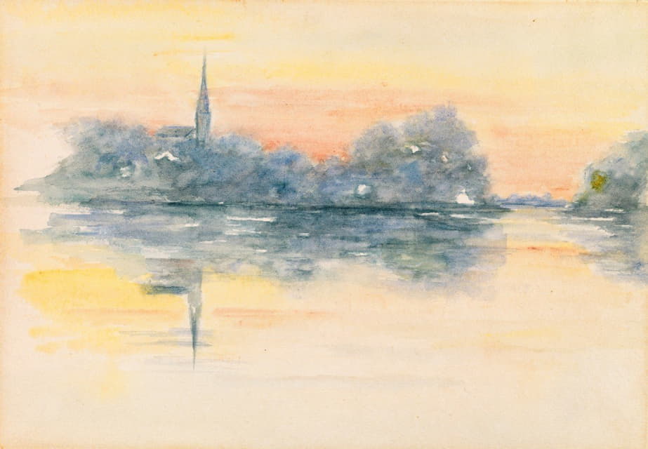 Henry Bacon - Church and Lake