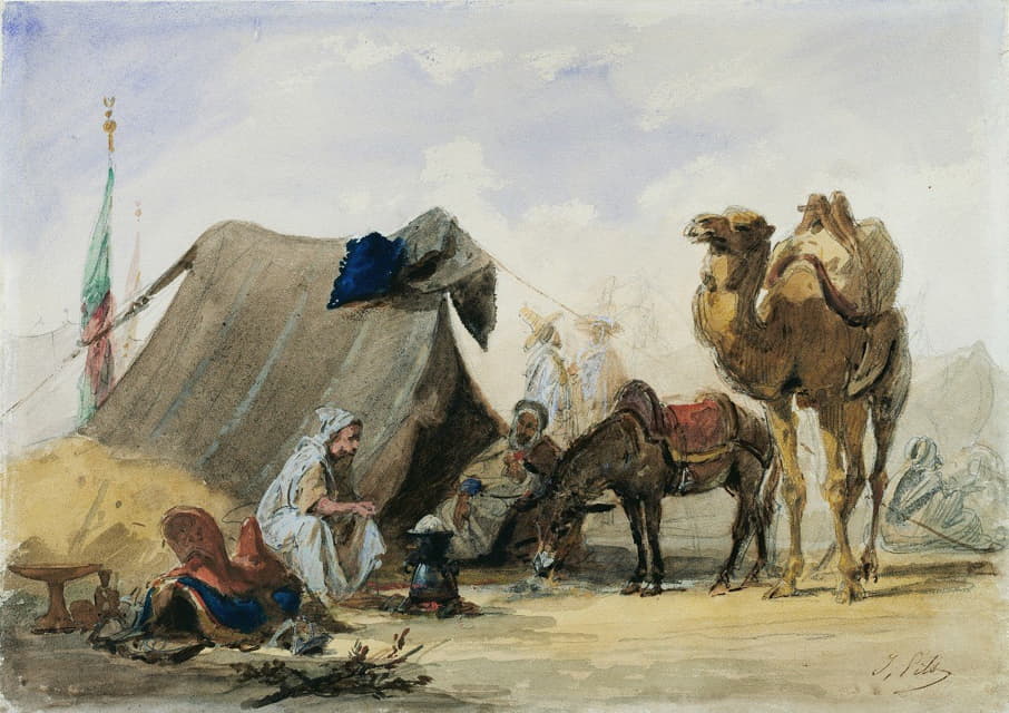 Isidore Pils - An Arab Encampment