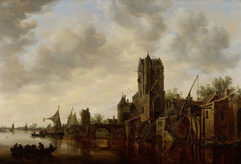 Jan van Goyen - River Landscape with the Pellecussen Gate near Utrecht