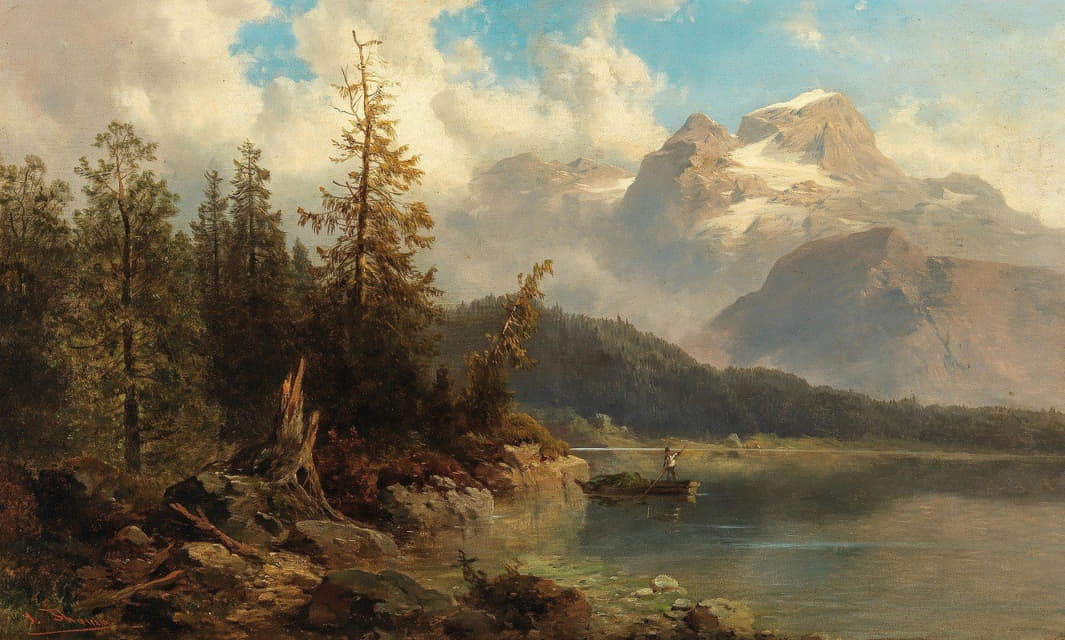 Josef Thoma - Lake Gosau with the Dachstein