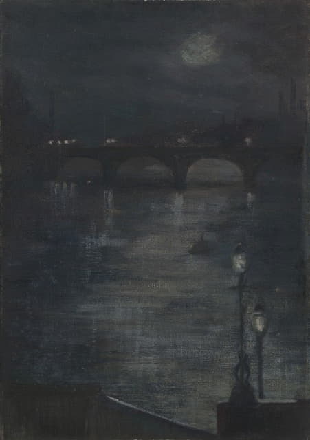Katherine Sophie Dreier - Moonlight on the Thames, London