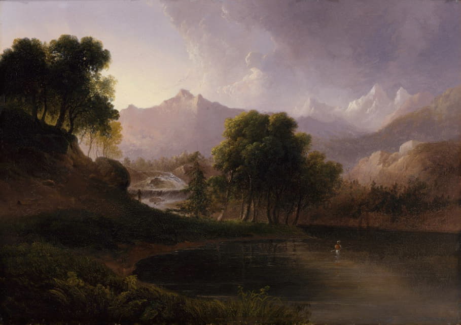 Thomas Doughty - Landscape with Stream and Mountains