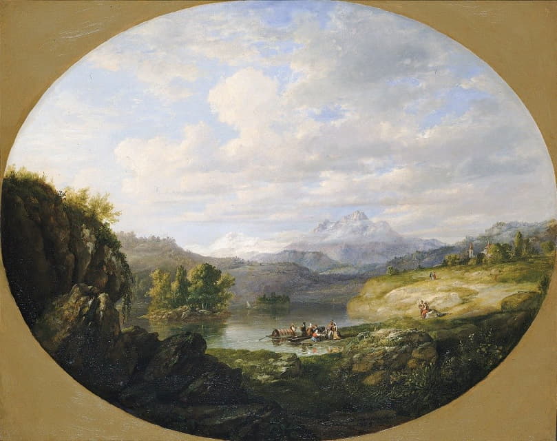 Daniel Huntington - A Swiss Lake