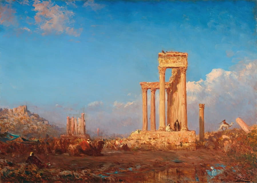 Félix Ziem - Ruins, Palmyra