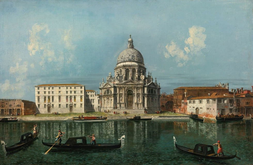 从大运河看威尼斯的安康圣母教堂