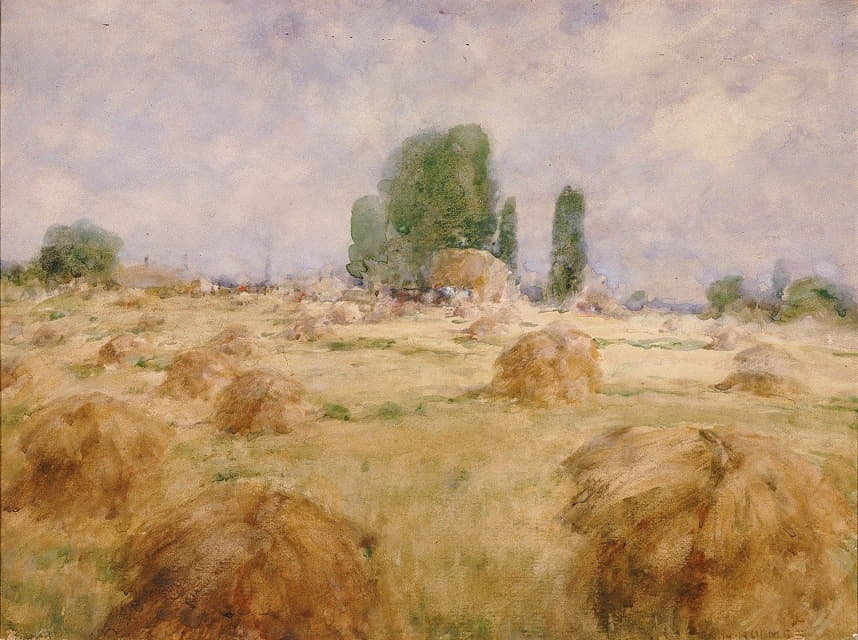 William Henry Holmes - Field Of Wheat Shock