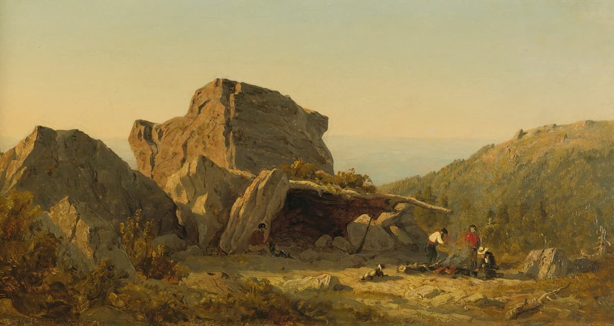 Sanford Robinson Gifford - The Camp On Mansfield Mountain, Vermont