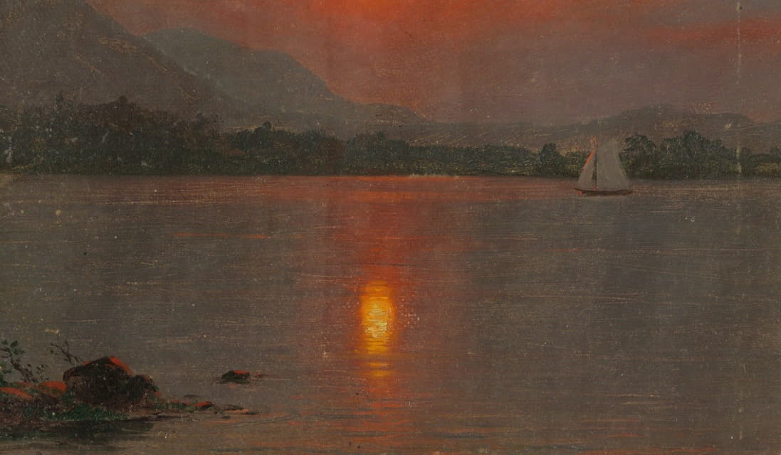 米利诺克特湖，日落