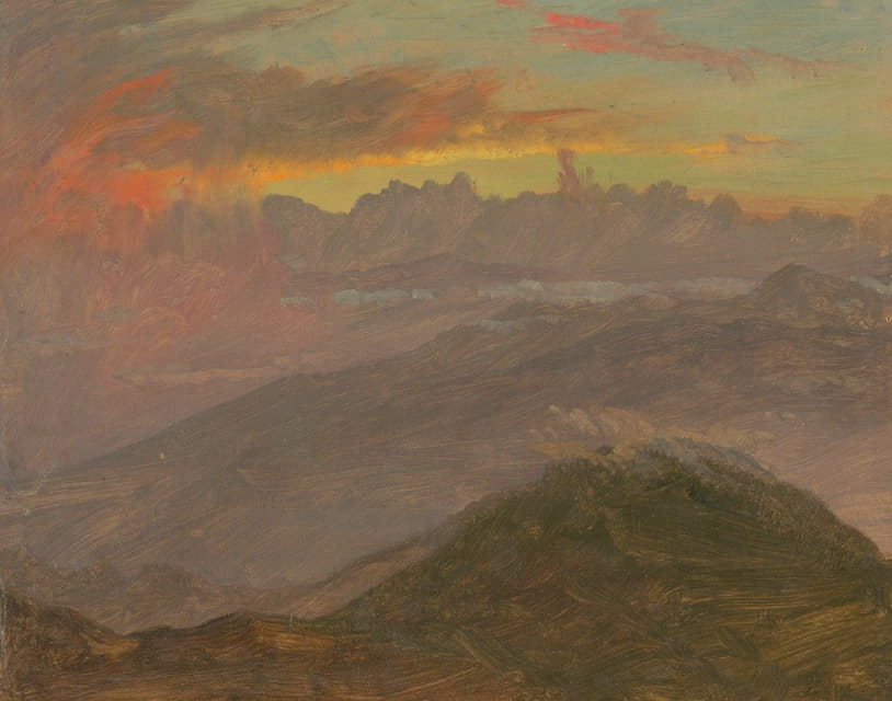 Frederic Edwin Church - Sunset and Mountains