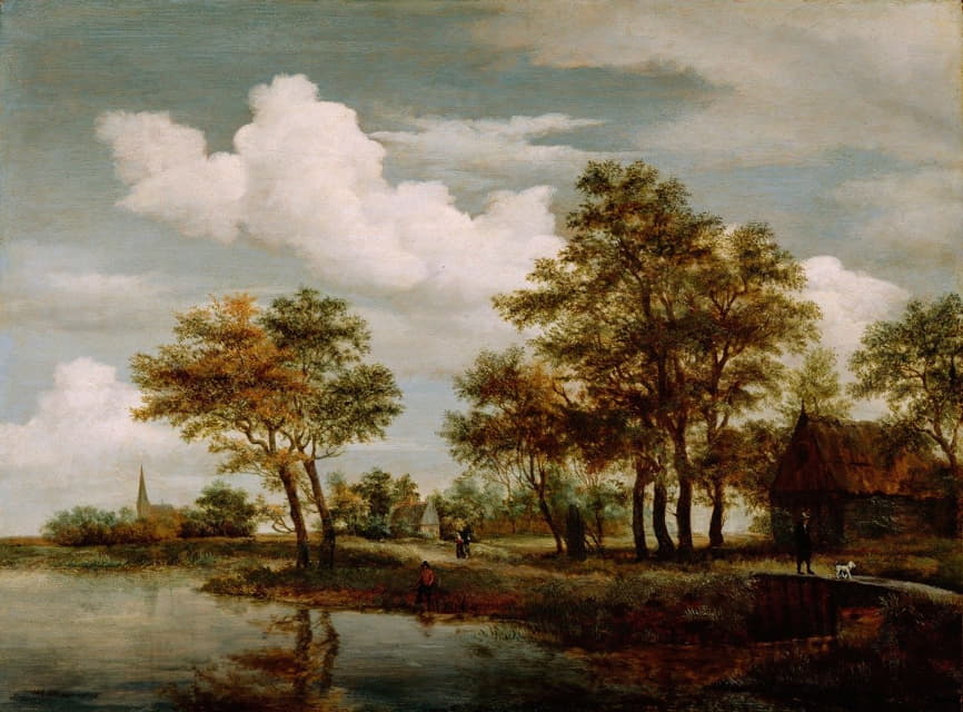 Meindert Hobbema - A River Scene