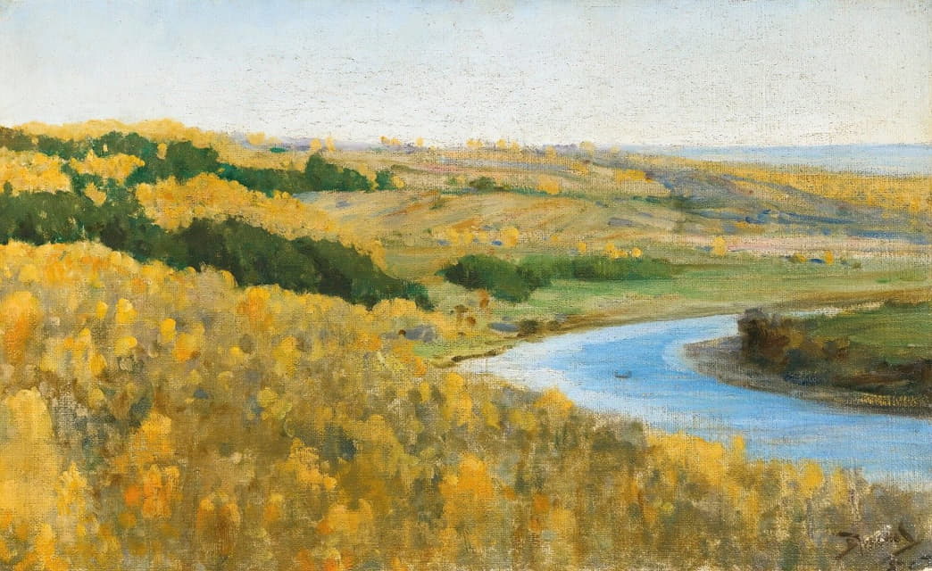 金色秋天的奥卡河