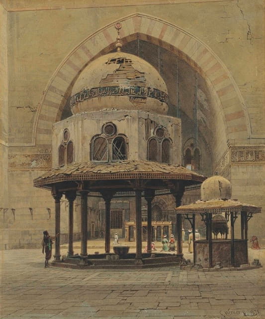 Carl Frederich Heinrich Werner - Mosque of Sultan Hassan, Cairo