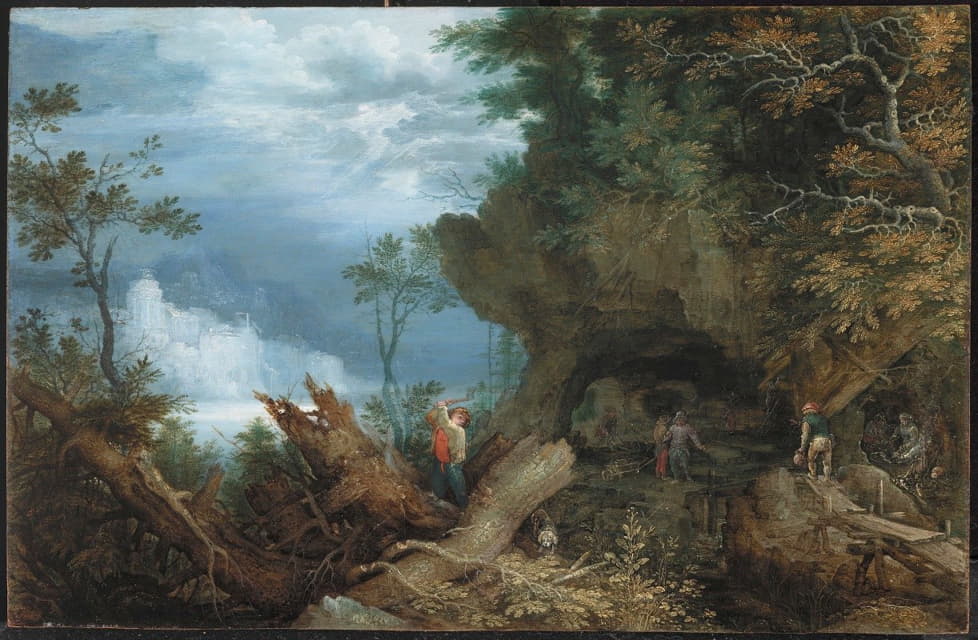 Roelant Savery - Mountainous Landscape with an Entrance to a Mine