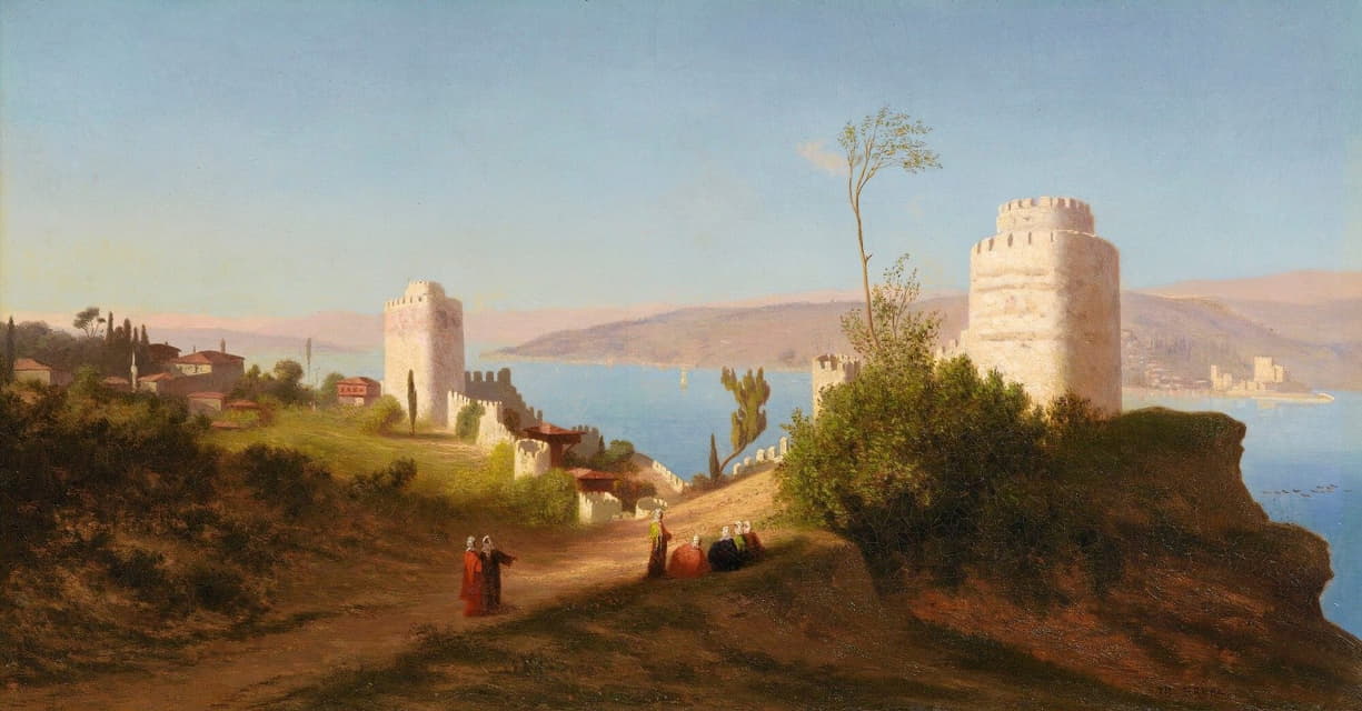 Charles Théodore Frère - Promenade By Rumeli Hisari, Constantinople