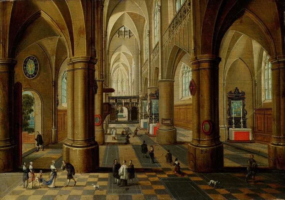 Pieter Neeffs the Elder - Interior of a Gothic Church II