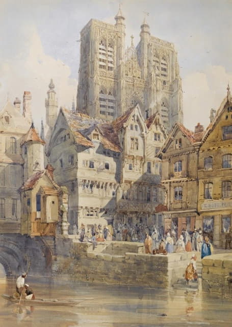 Thomas Shotter Boys - Abbeville, With The Church Of St. Vulfran Collegiate Beyond