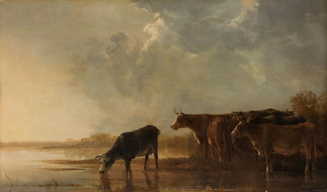 Aelbert Cuyp - River Landscape with Cows
