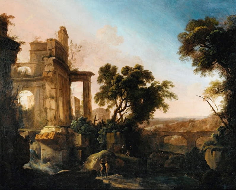 Pierre Antoine Patel the younger - Landscape With Ruins