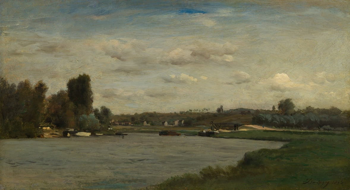 Charles François Daubigny - Landscape on a River