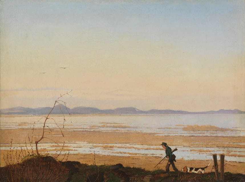 Johan Thomas Lundbye - An Evening beside Lake Arresø