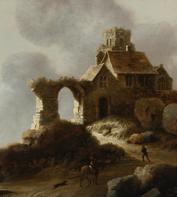 Claude de Jongh - Ruins On A Hill