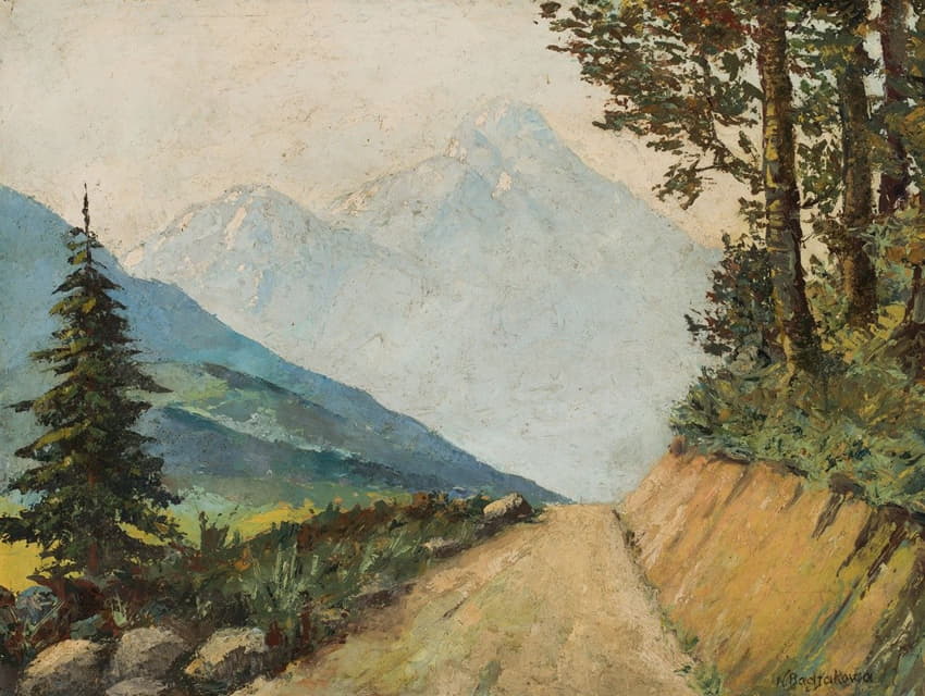 Nevena Badjakowa - Mountain landscape with a road