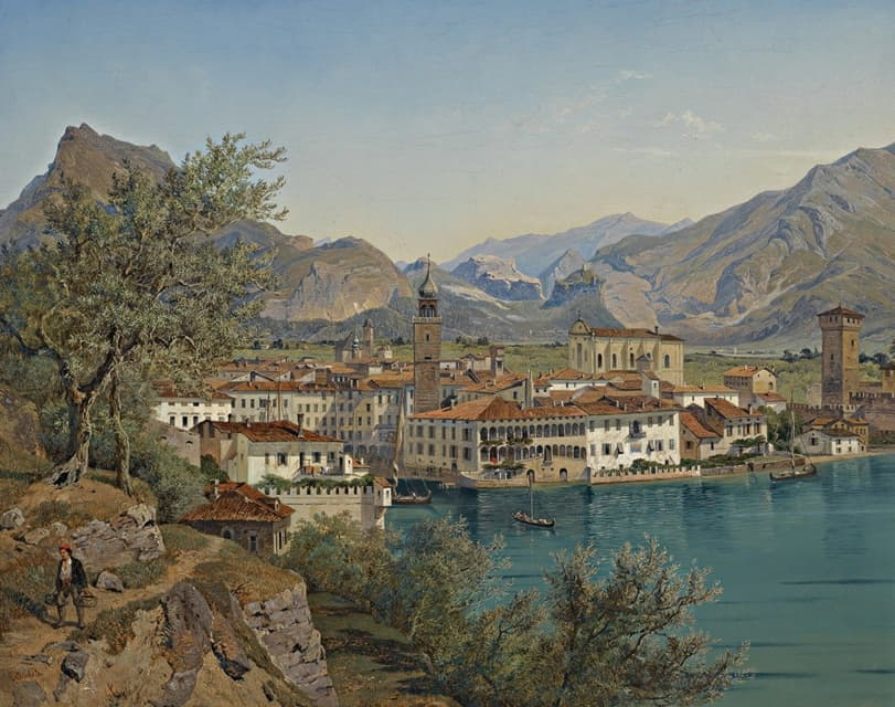 Franz Reinhold - Riva Am Gardasee (View Of Riva On Lake Garda)