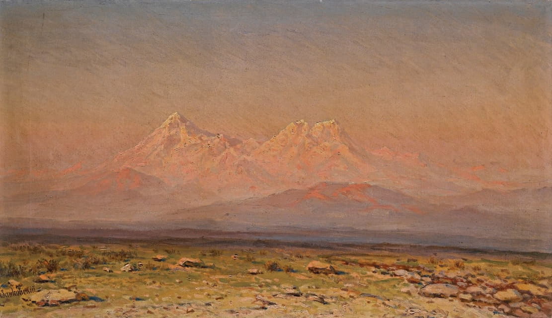 Ilya Nikolaevich Zankovsky - Mountains At Sunset