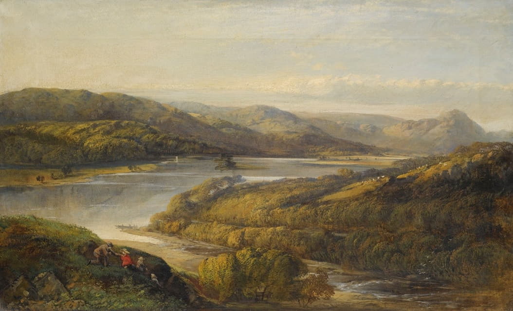 John Glover - View Of Grasmere Lake, From Loughrigg Fell, Cumbria