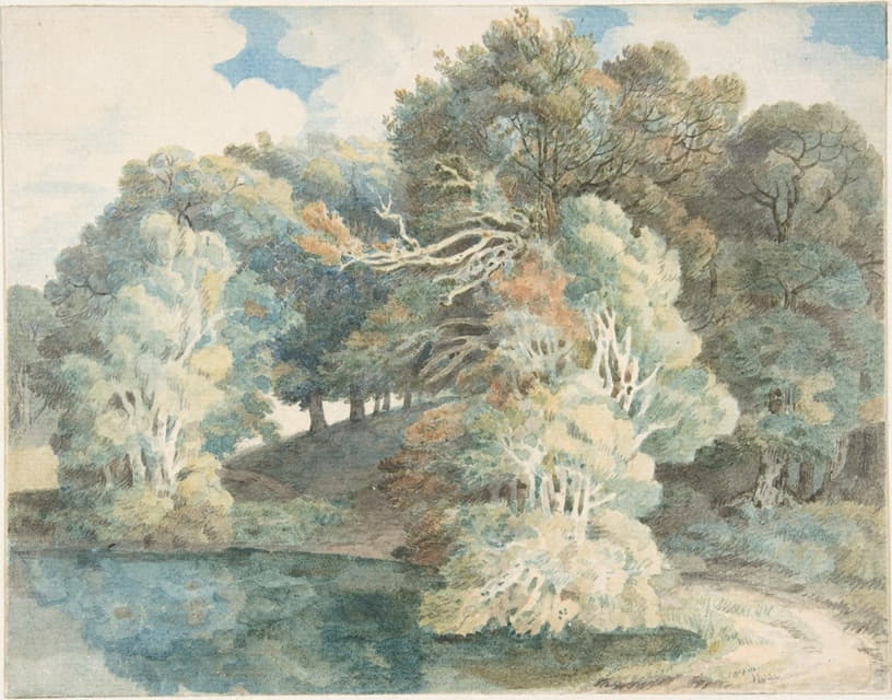 Francis Towne - Trees by the Lake, Peamore Park, near Exeter, Devon