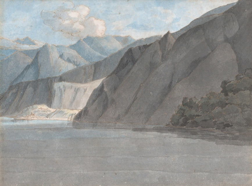 Francis Towne - View of Lake Como with Monte Leoni