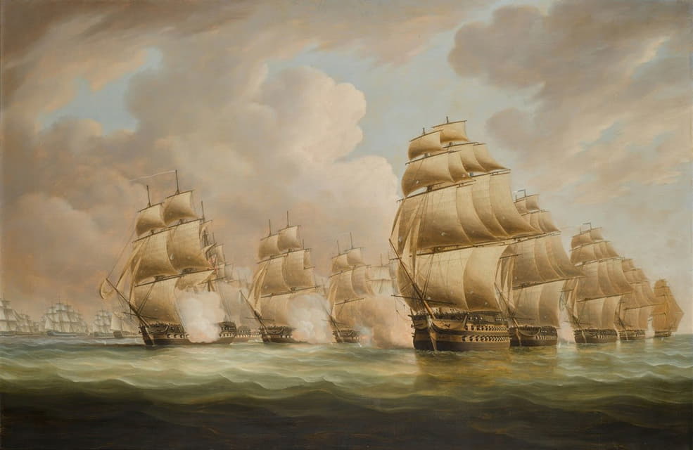 Thomas Buttersworth - The action of Commodore Dance and the Comte de Linois off the Straits of Malacca, 15 February 1804