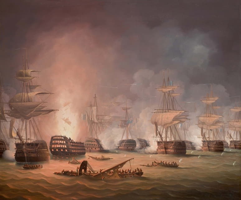 Thomas Buttersworth - The Battle of the Nile, 1 August 1798
