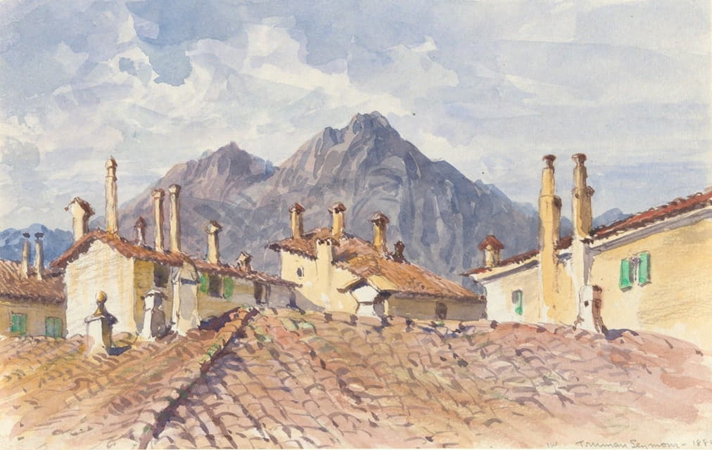 Truman Seymour - Housetops and Mountains