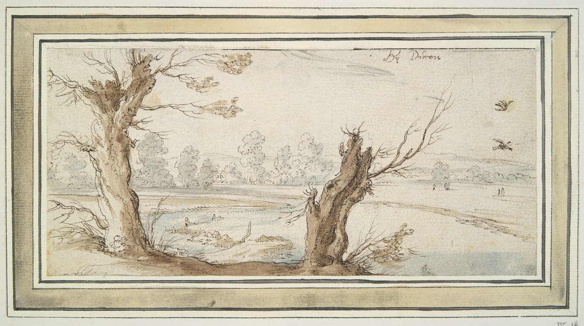 Wenceslaus Hollar - Willows on the River Rur