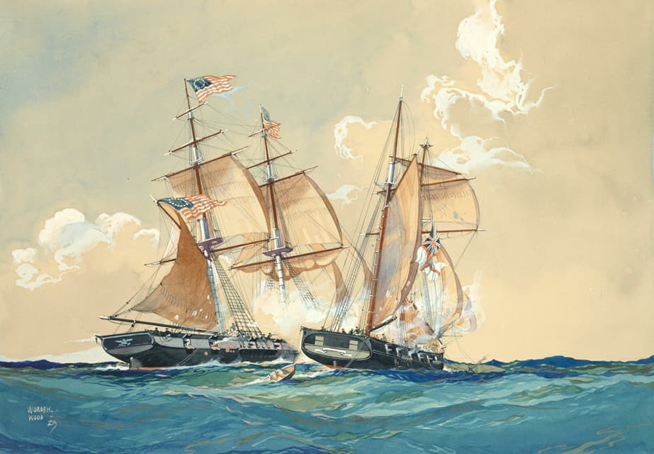 美国和英国之间的行动。查修尔和英国帆船圣劳伦斯，1815年2月26日