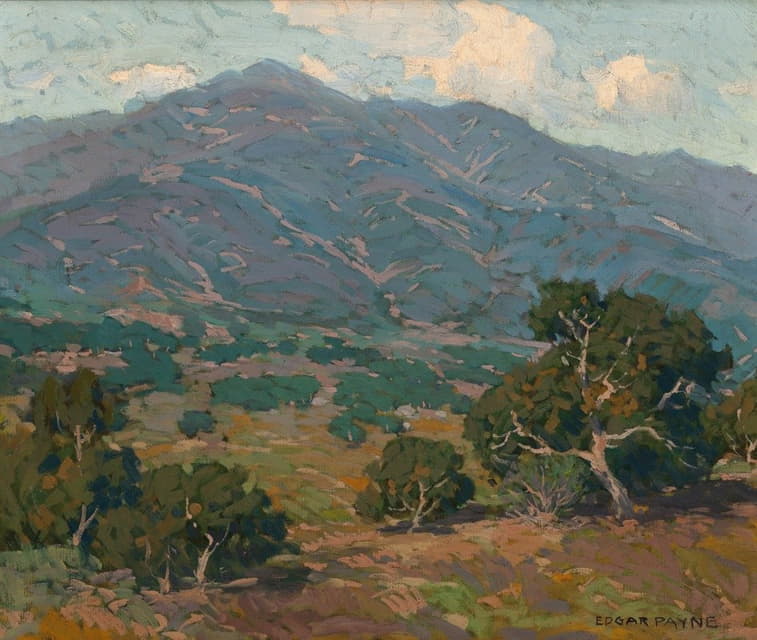 Edgar Alwin Payne - California Foothills with San Gabriel Mountains in the Distance
