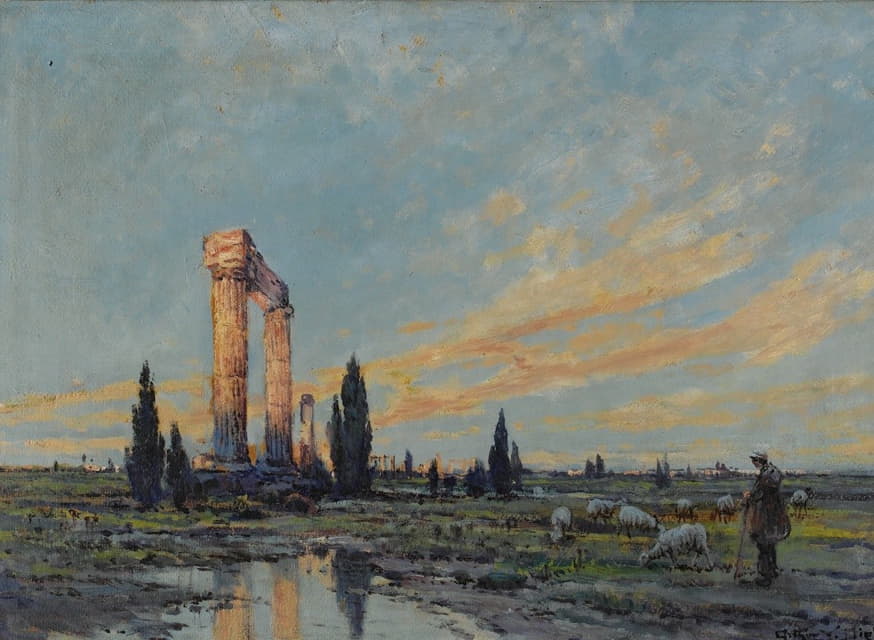 Arthur Vidal Diehl - Ruins at dawn