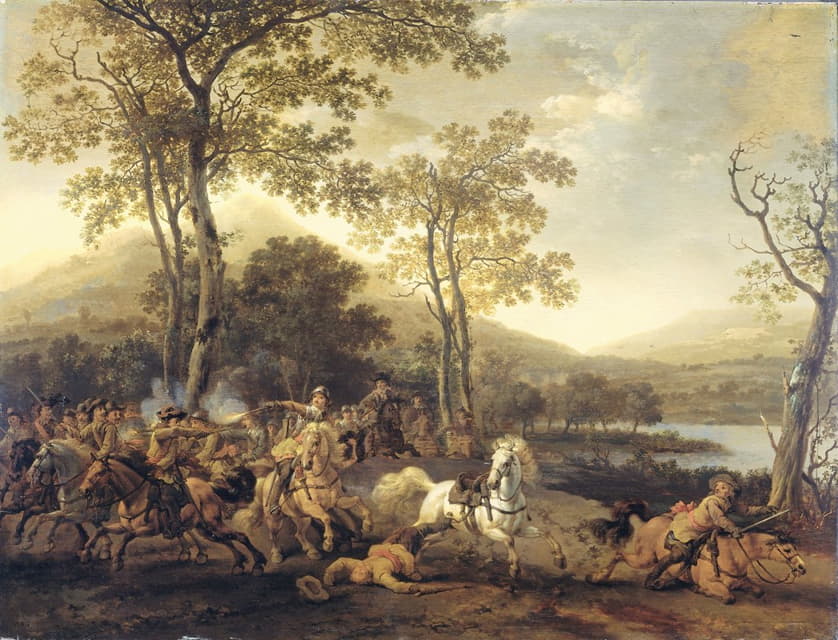 Abraham Van Calraet - Cavalry Skirmish